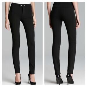 Vince Black Ponte Knit Stretch High Rise Skinny Ski Pants Leggings Size 6